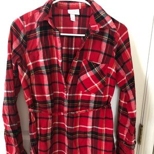 Maternity Flannel Top